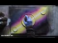 How to paint planets  galaxy  stars  easy spray paint art