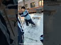 The boy's playfulness led to an accidental fall.