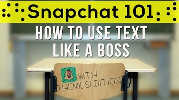SNAPCHAT HACKS: HOW TO USE SNAPCHAT TEXT LIKE A BOSS: SNAPCHAT 101 EMilio Mils