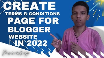 How To Create Terms & Conditions  Page For Blogger website