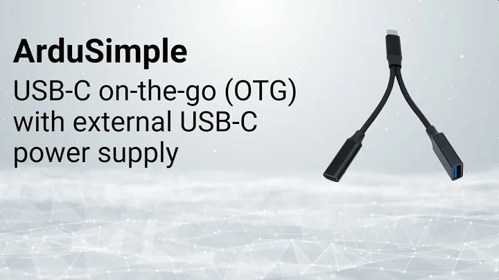USB-C on-the-go (OTG) with external USB-C power supply from ArduSimple