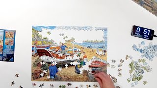 The Fisherman Puzzle Time Lapse, Ravensburger 500 Piece.