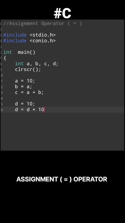 Assignment operator in c #shorts - YouTube