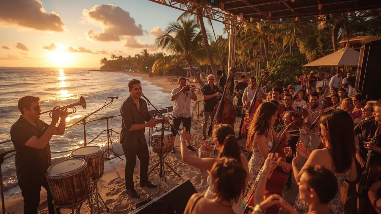 Latin Salsa Live by the Sea – Tropical Orchestra Beach Concert | Exoduss 
