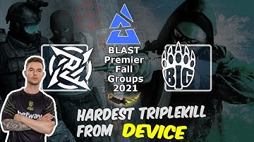 Hardest TripleKill from Device on Inferno, NIP vs BIG, BLAST Premier Fall Groups 2021