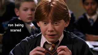ron weasley being scared for 2 minutes straight