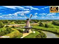 Windmill Corn Mill De Hoop Gorinchem The Netherlands Drone Footage Ultra HD 4K 