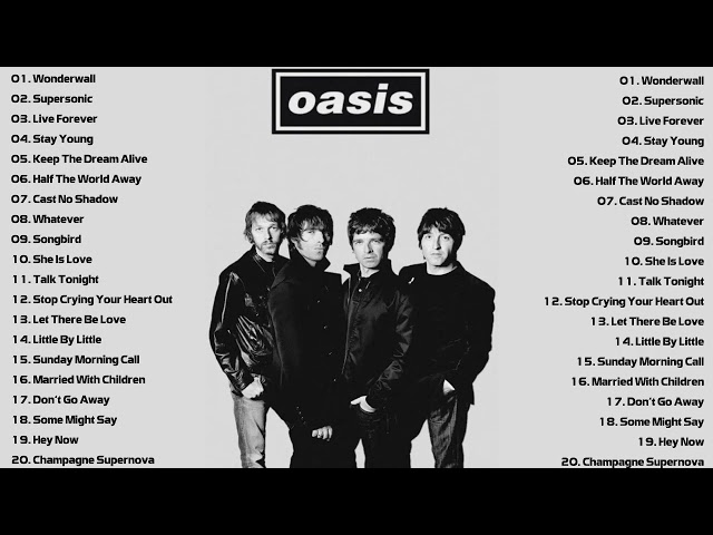 Oasis Greatest Hits Full Album 2023 || Best Of Oasis Playlist class=