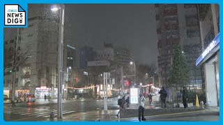 名古屋市内でも雪　岐阜市ではこの冬初めての積雪　23日も昼前にかけ大雪や路面の凍結による交通障害などに注意