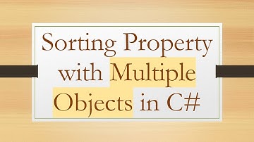 Sorting Property with Multiple Objects in C-