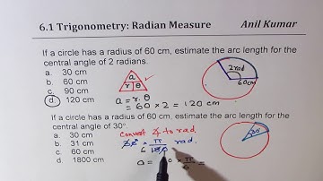 Radian Measurements Arc Length and Degree Radian Conversion Test MHF4U