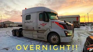 OVERNIGHT!! | My Trucking Life | Vlog #2411