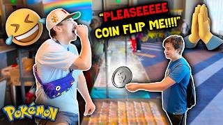 This Kid Wouldn't Stop Begging Me to Coin Flip for Pokemon | SLC Utah Front Row Card Show Vendor POV
