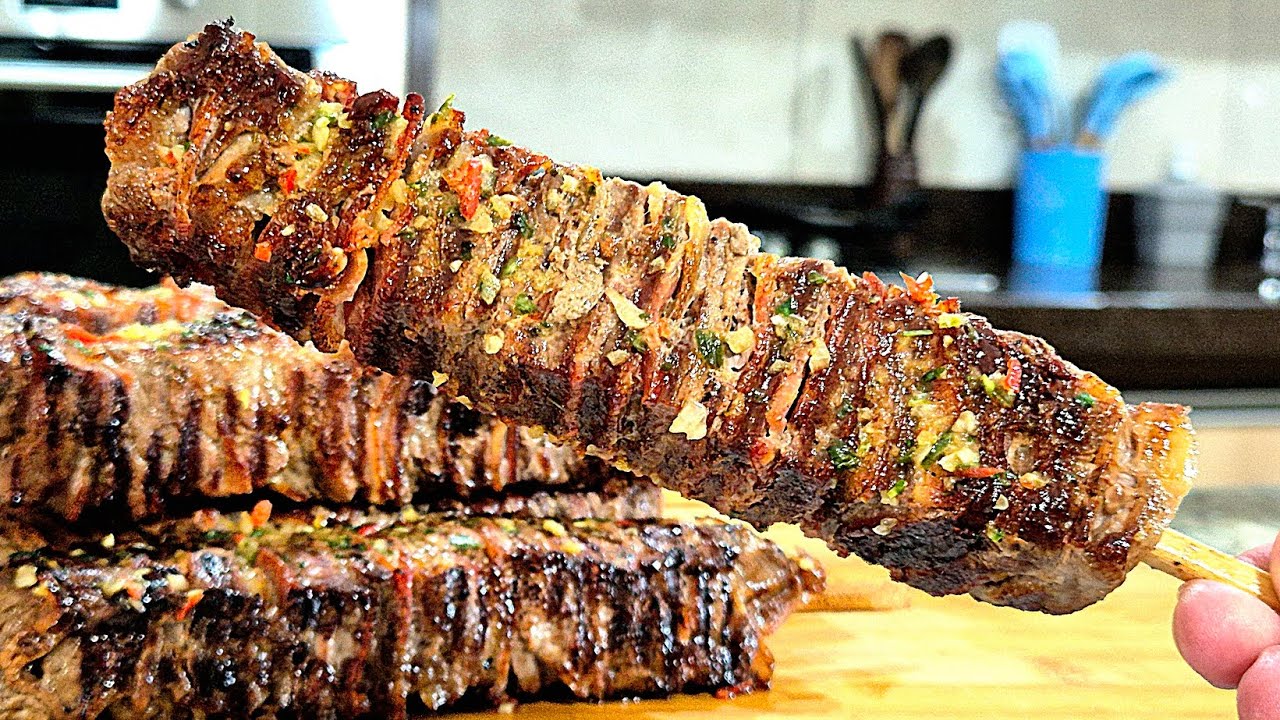 CARNE com BACON fiz SEM CHURRASQUEIRA  um ESPETINHO GOSTOSO e SUCULENTO