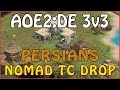 AOE2:DE - 3v3 Persians Nomad - GG EZ TC Douche after rush