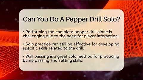 Can You Do A Pepper Drill Solo? - The Volleyball Hub