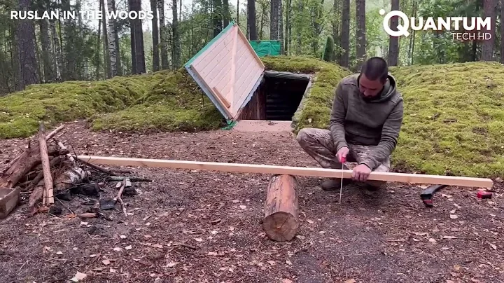 Man Builds Secret Underground Cabin in the Forest   Start to Finish by @Ruslan in the Woods