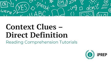 Context Clues - Direct Definition - iPREP