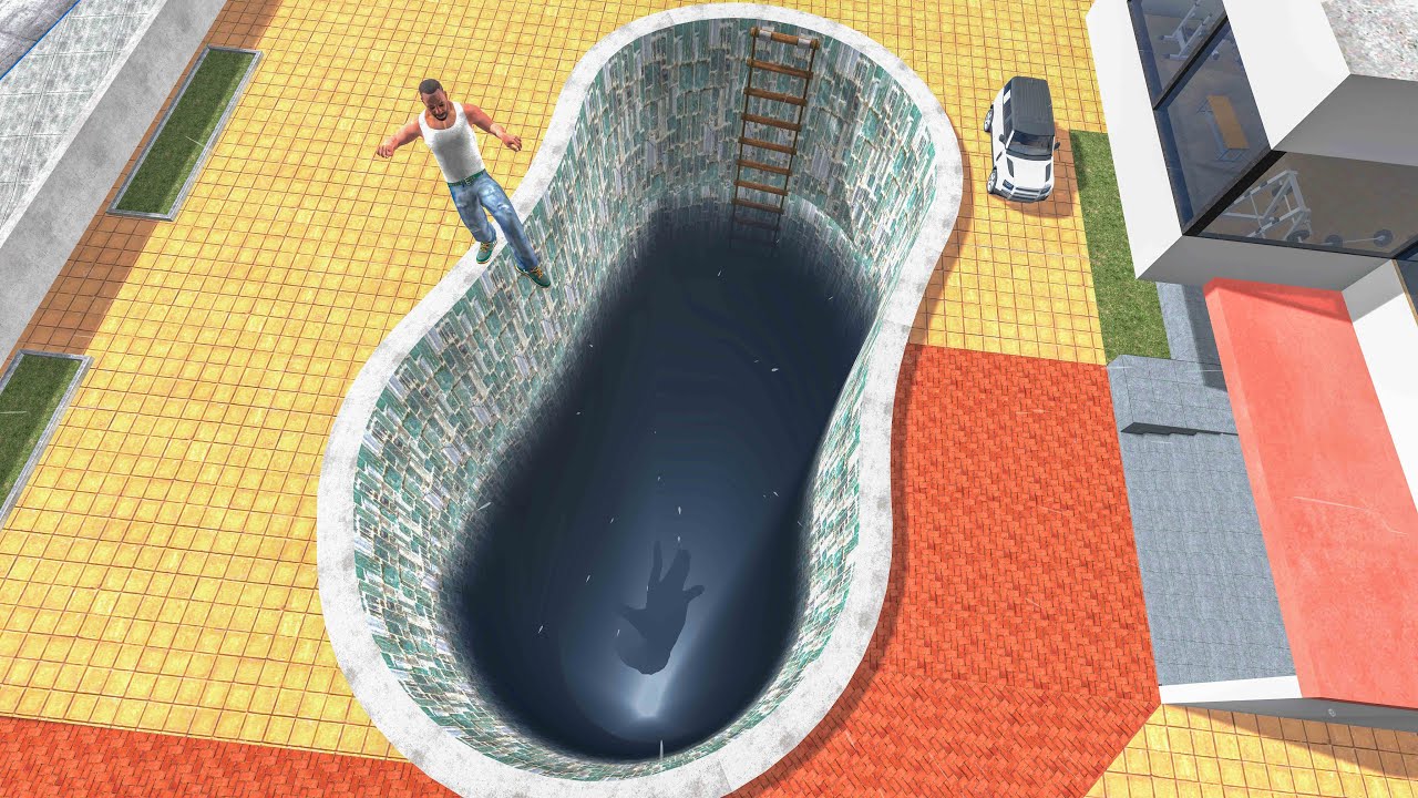 Franklin Fall In Deepest Horror Pool - Indian Bikes Driving 3D