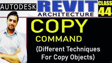 REVIT |44 Copy Command in Revit Architecture |Cad Tutorials By Yasir