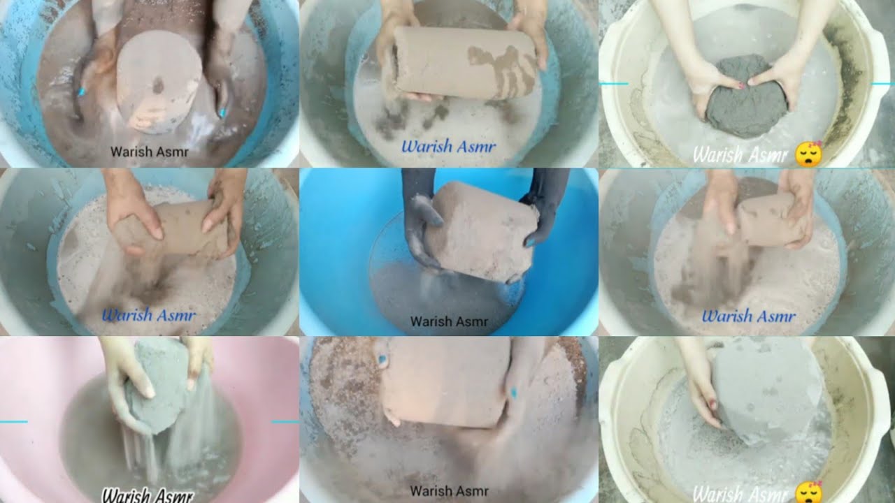 Asmr edits: Pure soft fine sand crumbling|Nonstop dry +wet bombastic dusty texture