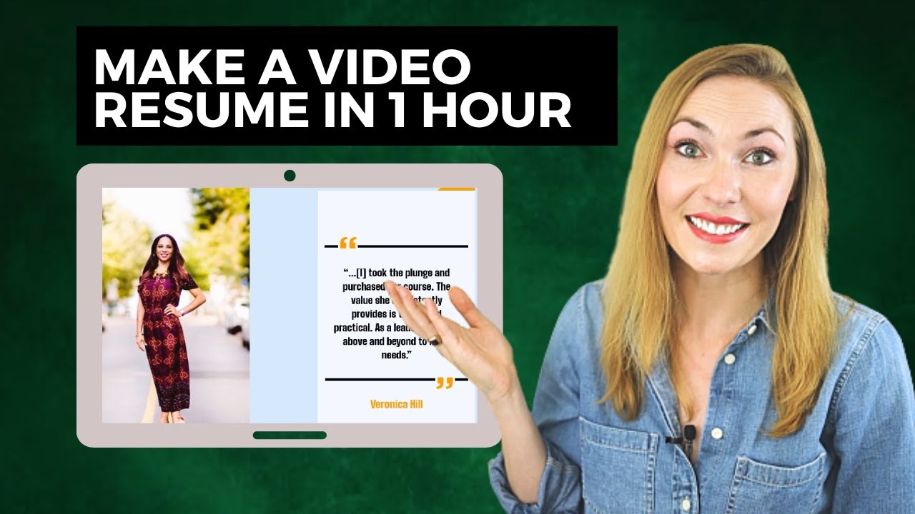 video resume template youtube