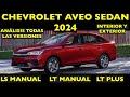 CHEVROLET AVEO SEDAN 2024 TODAS LAS VERSIONES: LS, LT &amp; LT PLUS; INTERIOR Y EXTERIOR