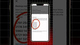 Instagram par backup code kaise nikale | instagram I'd ka backup code kaise nikale #shorts
