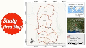 Study Area Map Using Shapefile & Base Map
