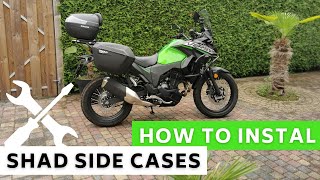 How to instal SHAD SH23 side cases on Kawasaki Versys-X 300 ~ how to replace top case cylinder lock