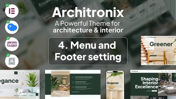 Menu and Footer setting options customization (Architronix WordPress theme)