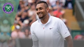 Nick Kyrgios jokes with the crowd about bad serving | Wimbledon 2019