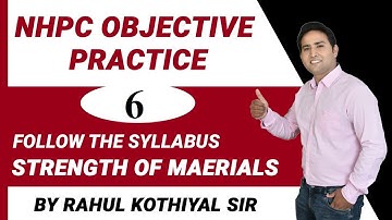 strength of materials for nhpc je | som quick revision /strength of materials mcq/rahul kothiyal sir