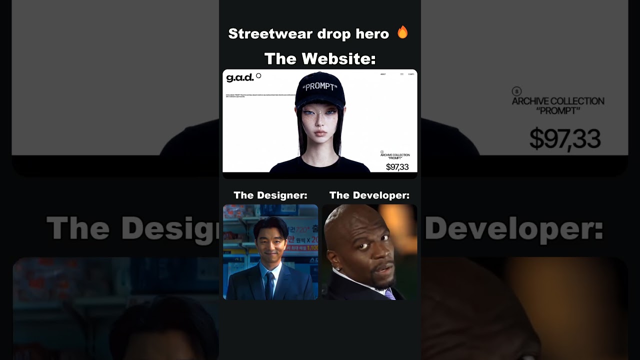 Streetwear drop hero 🔥 | The Designer vs The Developer