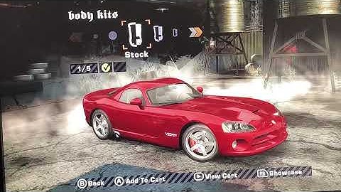 Need for speed most wanted Dodge Viper SRT 10 all body kits