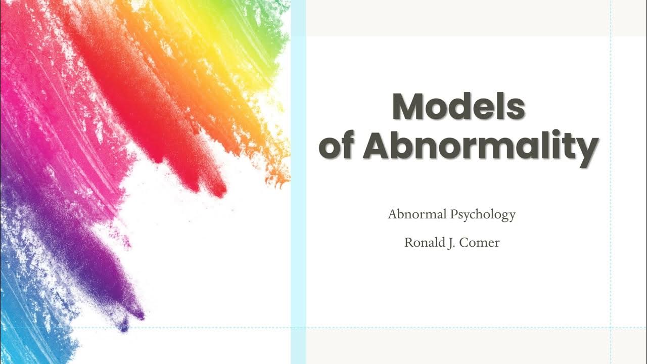 Models of abnormality abnormal psychology 4k youtube