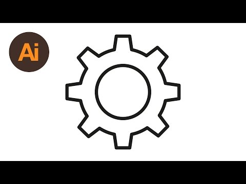 Learn How To Draw a Cog Settings Icon in Adobe Illustrator | Dansky