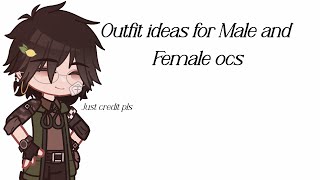 ※ Outfit ideas for Male and Female ocs ※ Gacha Club // Lazy Thumbnail