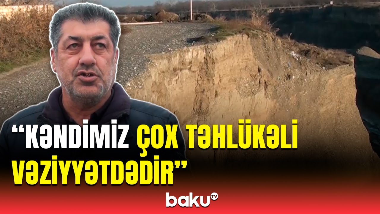 Sel suları torpaq sürüşməsini aktivləşdirdi | Quba sakinləri qorxu içində