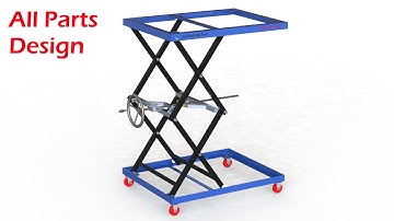 Part 1 Mechanical Scissor Lift Table Cart Parts Design Tutorial in Solidworks