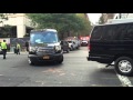 CUBAN PRESIDENT, RAUL CASTRO'S, MOTORCADE HEADING TO THE UNITED NATIONS GENERAL ASSEMBLY MEETINGS.