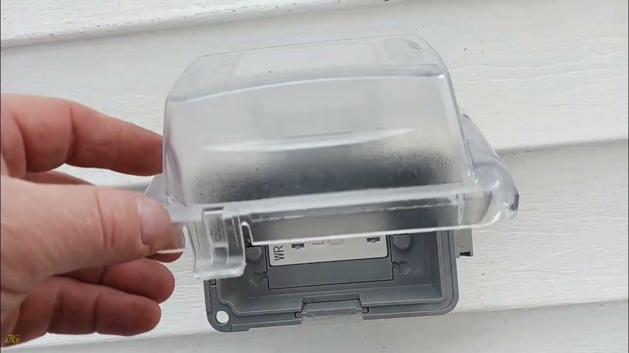 Outdoor GFCI receptacle installation in surface mount junction box