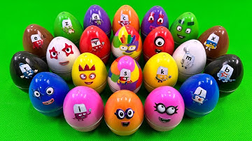 Numberblocks - Looking for CLAY Dinosaur Egg, Seashell,...! Cleaning Dirty Color Ice Cream ASMR