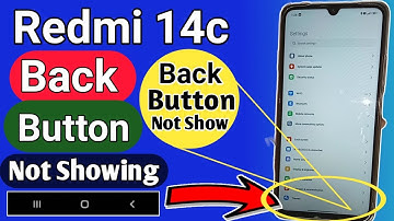 Redmi 14c back button not show // back button setting