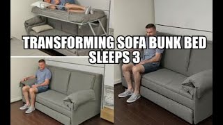 Transforming Sofa Bunk Bed Sleeps 3