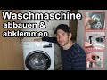 Waschmaschine abbauen &amp; abklemmen - Aquastop Wasseranschluss abschrauben Anleitung