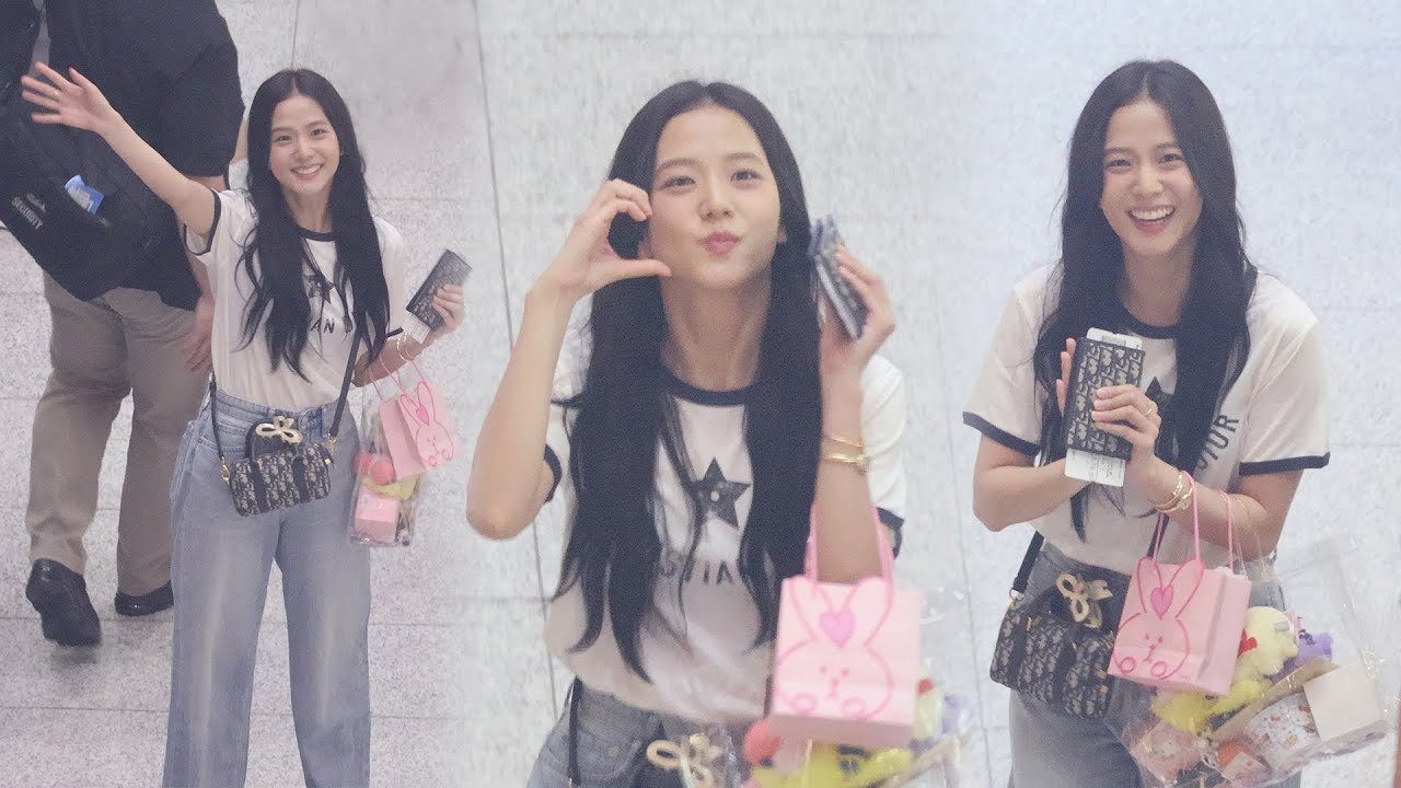 BLACKPINK (JISOO) 블랙핑크 지수 “Lovely Jichuu” 출국 Departure 직캠 | 인천공항 • 240623