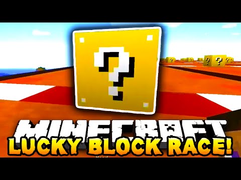 Minecraft 1v1v1 EMERALD LUCKY BLOCK RACE! (Minecraft Mo 