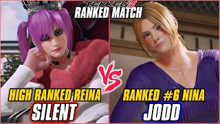 TEKKEN 8 - SILENT (High Ranked Reina) vs JODD (Ranked #6 Nina) | T8 RANKED GAMEPLAY