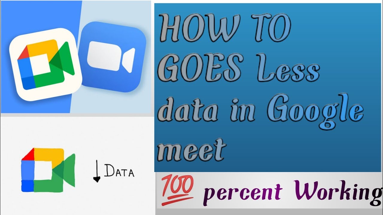 HOw to goes less data in Google meet and zoom 💯 - YouTube